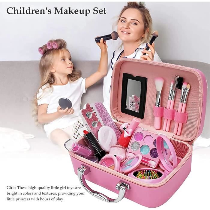Lavable Malette Maquillage Jouet pour Enfant, Coffret Maquillage