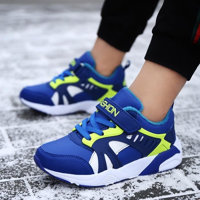 Basket Enfant Chaussures De Course Gar ons Filles Bleu