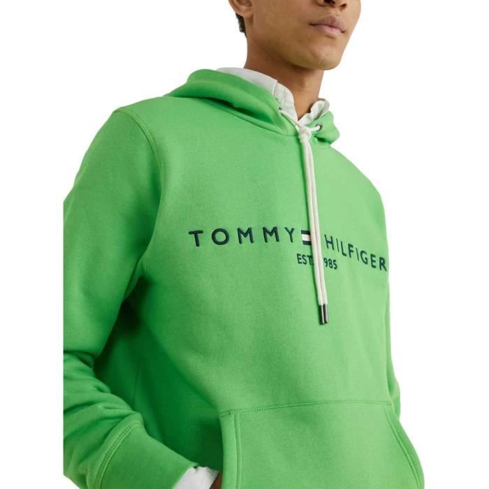 Sweat tommy vert best sale fluo