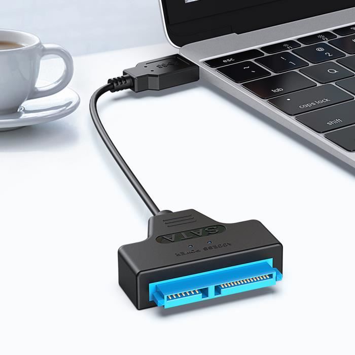 Câble adaptateur convertisseur USB 3.0 vers SATA pour disque dur 2,5 pouces  HDD ou SSD - PrimeCables