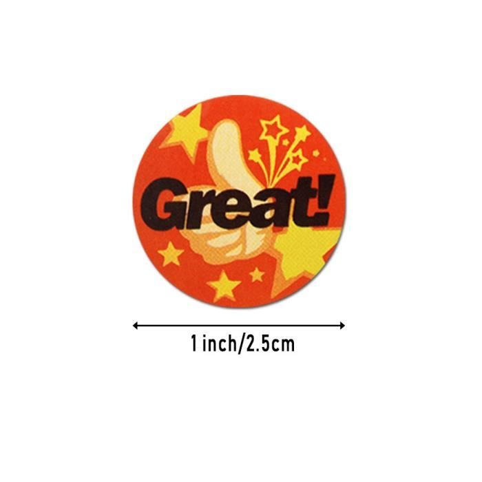 Enfants Sourire Visage Récompense Autocollants Étiquette - Maison