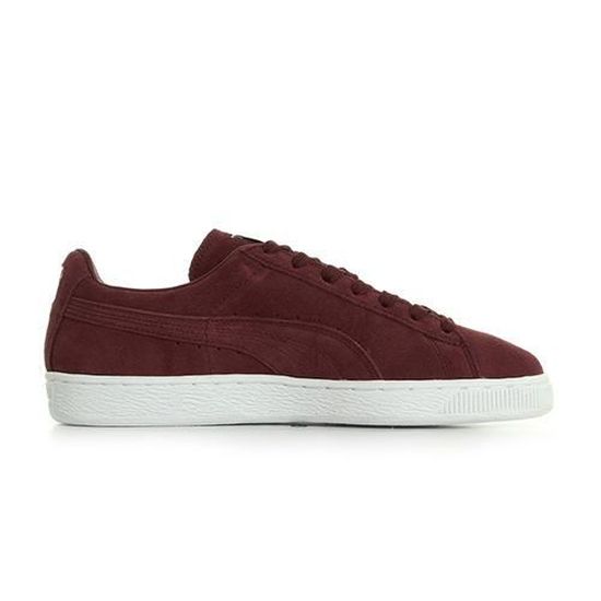 puma suede bordeaux porté