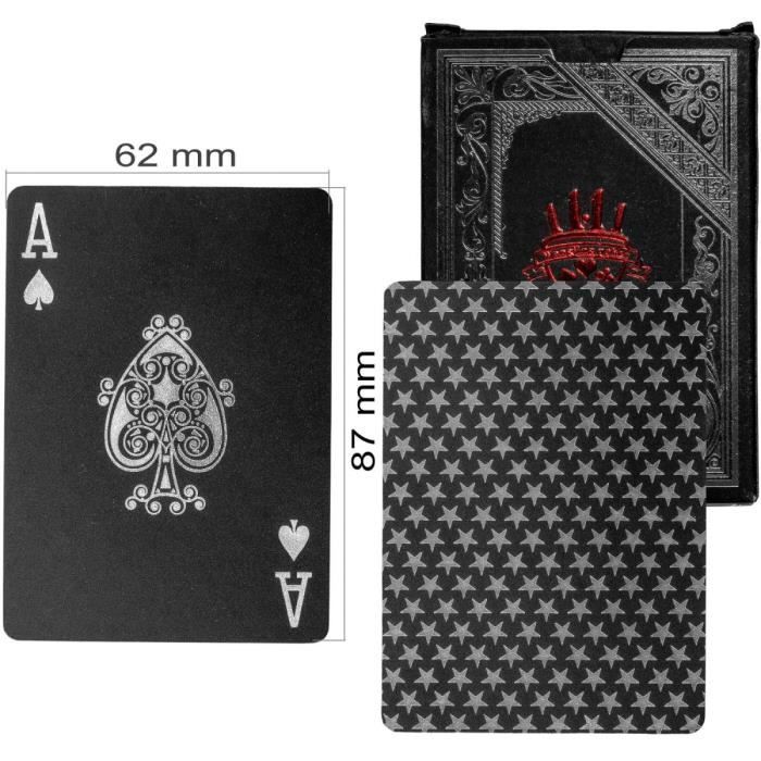 Jeu de cartes de poker MAXSTORE - 54 cartes - Noir/Argenté - Résistantes et  étanches - Cdiscount Jeux - Jouets