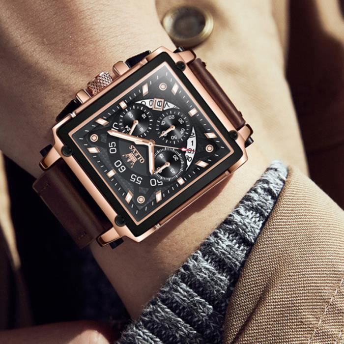 Montre rectangulaire homme luxe store
