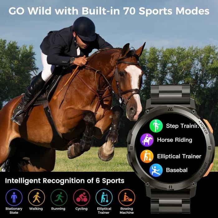 Montre Connect e Homme 60 Jours D Autonomie 1.43 cran Toujours