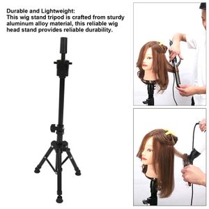 Tête De Mannequin Pour Perruque Sur Trépied - Hauteur 58 Cm - Blanc - Neuf