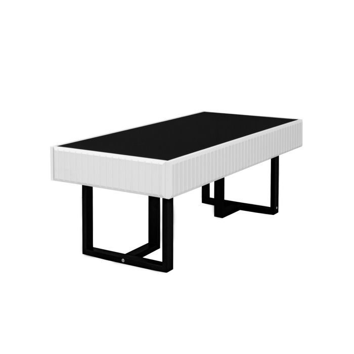 Ensemble meuble TV et table basse avec rangement motif rayé MDF et ...