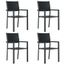 Ingshop C Chaises De Jardin 4 Pcs Noir Plastique Aspect De Rotin Achat Vente Fauteuil Jardin Ingshop C Chaises De Jardin 4 Cdiscount
