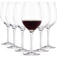 Domaine verres à vin Rouge - 370 ml - Ensemble de 6 verres-0