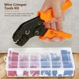 800x Cosse Electrique Isolée Sertir Connecteur Pince Cliquet Outil Sertissage