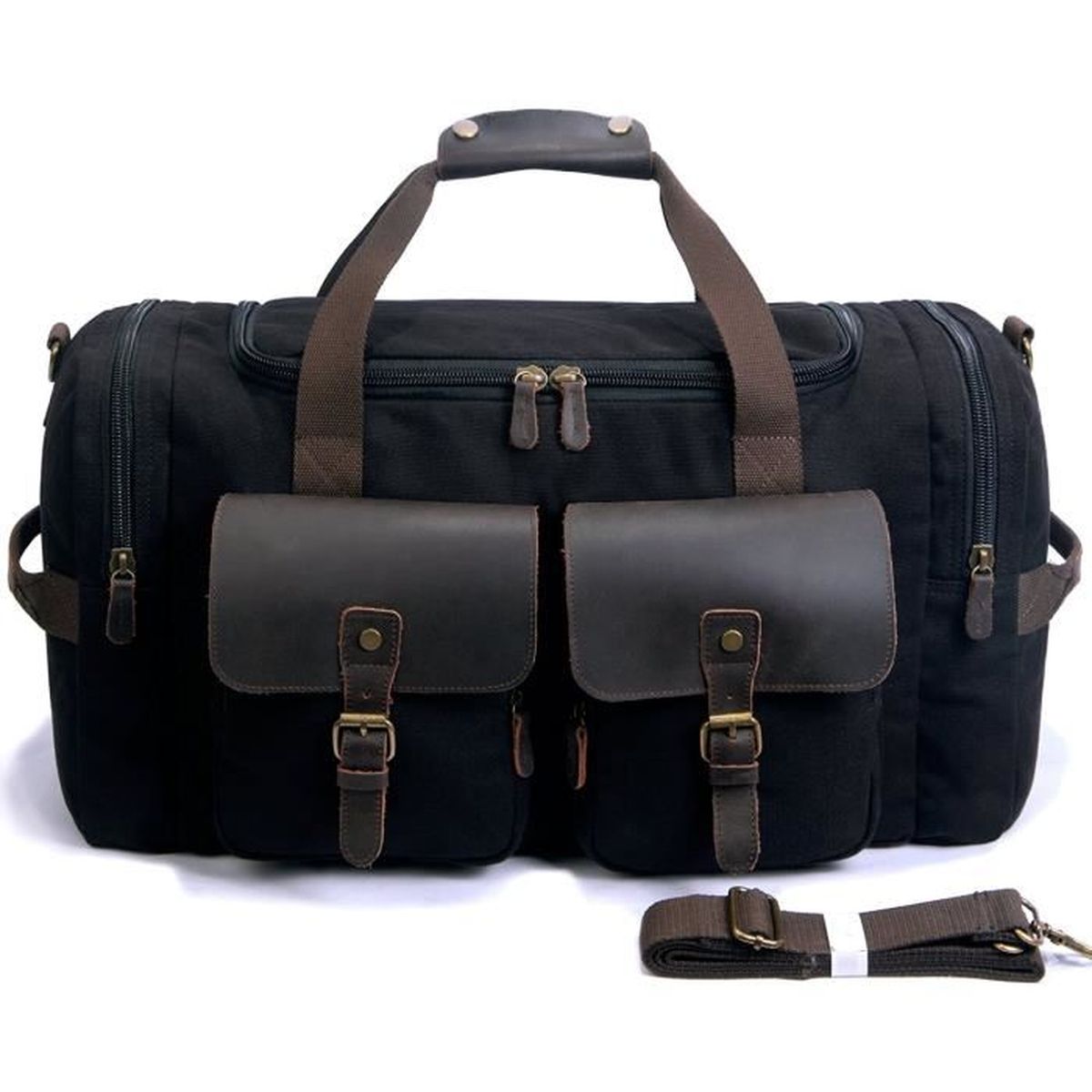 sac de voyage cuir noir homme