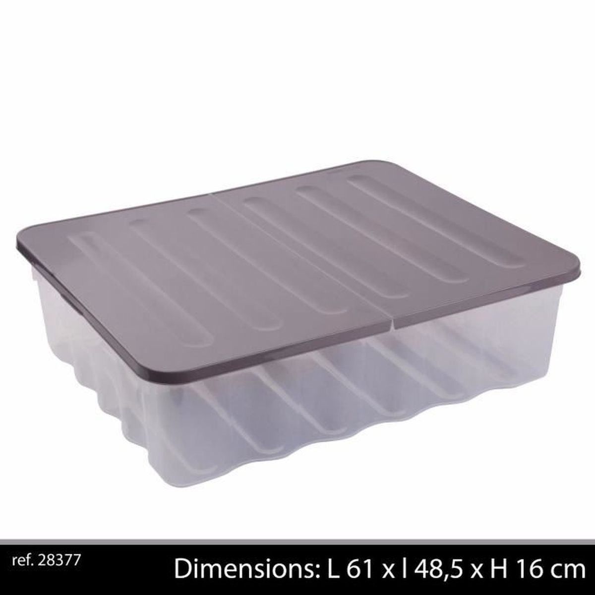 bac de rangement de dessous de lit coffre transparent pour vetement drap ou couette boite box plat casier avec couvercle achat vente bac de rangement de desso cdiscount