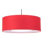 TOSEL Suspension 1 lumière - luminaire intérieur - tissu blanc - Style urbain - H85cm L60cm P60cm