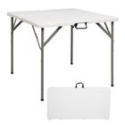 ALIGHTUP Table longue pliable, aussi bien à l'intérieur qu'à l'extérieur, facile à ranger, blanche,86*86*74cm