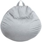 Pouf poire déhoussable gris 80 x 70 cm - Fauteuil, Canapé, Coussin de Sol, Pouf d'intérieur - Rempli de Mousse - Bananair
