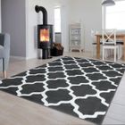 Tapiso Luxury Tapis Salon Moderne Marocain Gris Foncé 300 x 400 cm