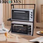 ERROLVES®Étagère de Rangement Organisateur de Cuisine,Support de Four à Micro-Ondes,Noir (2 Niveaux)