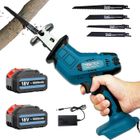 Scie sabre Electrique sans fil - MAWIRON - 3000SPM-850W-LED-4 Lames - Batterie 18V 5.5Ah - Compatible MAKITA