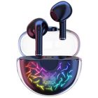 ONIKUMA Ecouteurs Bluetooth de jeu sans fil avec Microphone, LED à fissure, ENC Casque de jeu TWS, intra-auriculaire-Noir