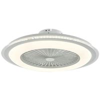 23 Pouces Ventilateur de Plafond Invisible, Ventilateur Plafonnier à Lampe LED, Lumière Dimmable, Style Nordique pour Chambre,