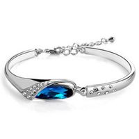 Bracelet femme FESTIVUS - Classique Bracelet De Mode - Acier - AAA zircon bleu - Cadeaux Fête des Mères
