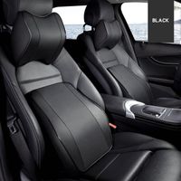 Black 1set - coussin lombaire pour siège de voiture universel, pour le bureau, pour le conducteur de voiture