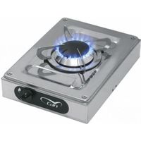 Plaque de cuisson gaz - inox - 1 feu