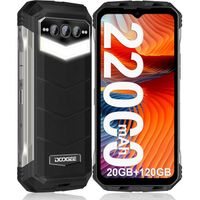 Smartphone incassable DOOGEE S100 Pro 22000mAh/33W 6.58" FHD+120hz 20Go+256Go 108MP Caméra NFC - Noir
