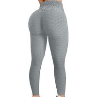 Leggings Femme Anti-Cellulite Push Up Butt Lift Elastique Taille Haute Grande Taille Sport Pantalon de Yoga Gris