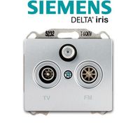 SIEMENS Delta Iris Mécanisme prise TV / FM / SAT - Silver