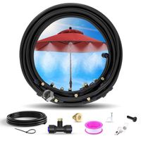 Kit Brumisateur Terrasse 15M Avec 15 Buses - Système De Brume Rafraîchissante Pour Jardin, Parasol Et Serre