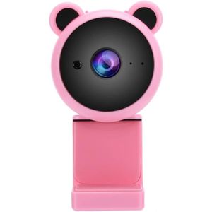 WEBCAM caméra pc usb 1080p avec micro, webcam, blanc rose