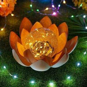 LAMPE DE JARDIN  Lampe Solaire Fleur de Lotus,Décoration Solaire Cr