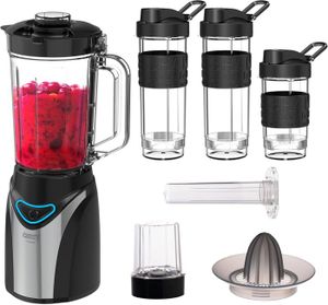 Blender SHARDOR 700W - Mixeur Puissant 6 Lames Inox, Carafe Verre 1.25L - Idéal Smoothies Et Glace Pilée