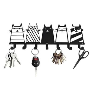 Lot Revendeur 10 Porte-manteaux Bois Motif Chat - Neufs
