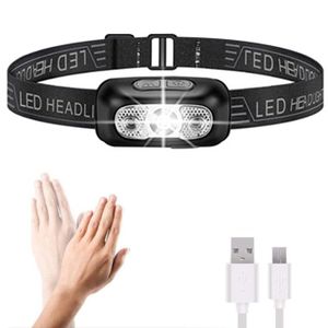 Lampe Frontale Rechargeable Puissante 230° LED Torche Frontale Étanche