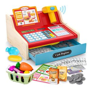 Nouveau jouet de magasin d'épicerie pour enfants en bois, stand de jeu de rôle, caisse enregistreuse, étagère de vente, chariot de magasin - Chine Jouet d'épicerie et jouet de prétendre prix