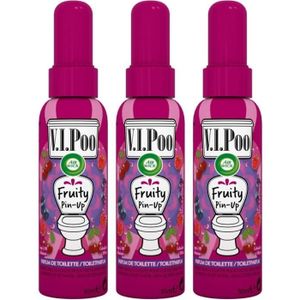 Air Wick Desodorisant WC Spray V.I.Poo Anti Odeur Parfum Fruity Pin Up 55  ml, Lot de 6 - Cdiscount Maison