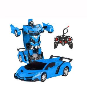 VEHICULE RADIOCOMMANDE Bleu - Robots de transformation de voiture électri