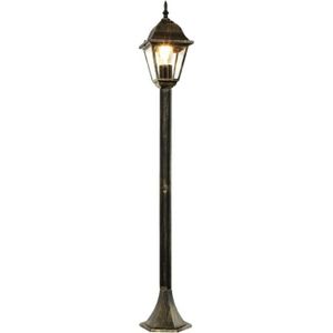 LAMPE DE JARDIN  Magnifique lampadaire extérieur Tirol de couleur or antiqueau design rustique H:105 cm étanche IP44 1xE27 lampe sur pied.[Z387]