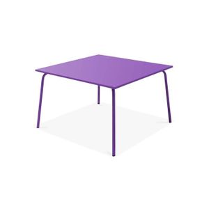 Table De Jardin En Metal Design Carree Dimensions 120 X 120 Cm