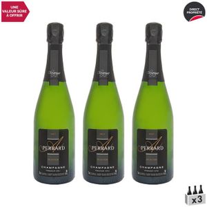 CHAMPAGNE Champagne premier cru Brut Sélection Blanc - Lot de 3x75cl - Champagne Perrard Arnaud - Cépages Pinot Noir, Chardonnay, Pinot