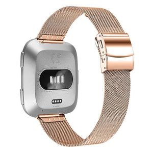 Pour Fitbit Versa 3 / Versa 4 / Sense / Sense 2 Connecteur en forme de D  Bracelet de montre en cuir divisé