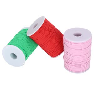 corde élastique pour DIY tricot et couture ZAKASA elastique couture sangle élastique bande élastiques élastique Rond 30m/3mm /Noir 