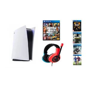 CONSOLE PLAYSTATION 5 Console Playstation 5 standard + 5 jeux + casque