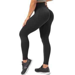 LEGGING Legging de Sport de Compression Femme Yoga Long Slim Fit Fitness Pantalon de Sport Opaque Scrunch Butt Yoga Pantalon sans-Noir