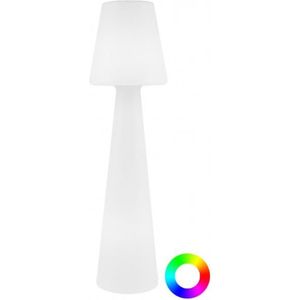 LAMPE DE JARDIN  Lampadaire extérieur blanc à led multicoloree Lola 165 cm Batterie rechargeable