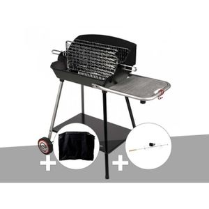 BARBECUE Barbecue Horizontal et Vertical Excel Grill Somagic - Charbon - Manuel - Sur chariot