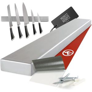 Porte-couteau magnétique AWEMOZ® - Bloc à couteaux - Aimant auto-adhésif -  42 cm