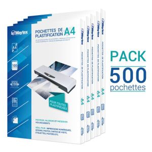 Fellowes pochettes a plastifier - A4 - brillante - 500 microns